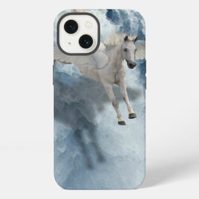 Flying Pegasus & Waterfall Fantasy Art Device Case (Back)