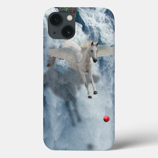 Flying Pegasus & Waterfall Fantasy Art Device Case (Back)