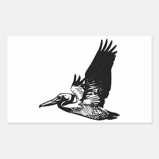 Flying Pelican Sticker (Front)