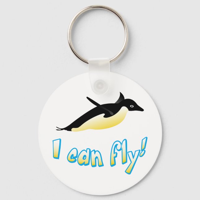 Flying penguin keychain (Front)