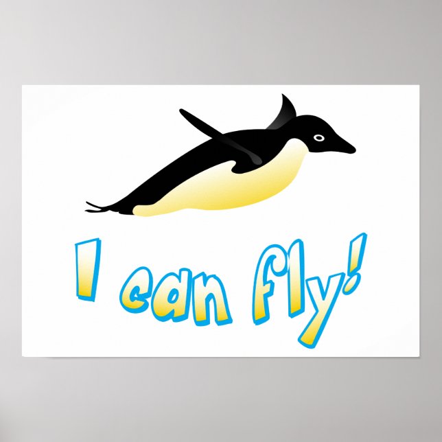 Flying penguin poster (Front)