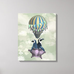 Flying Penguins Canvas Print