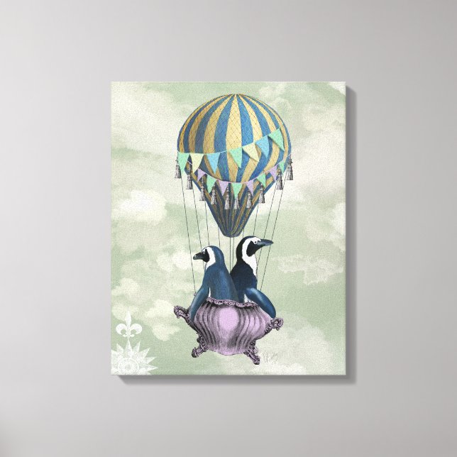 Flying Penguins Canvas Print (Front)