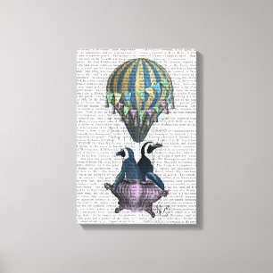 Flying Penguins Canvas Print