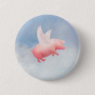 Flying Pig 2 Inch Round Button