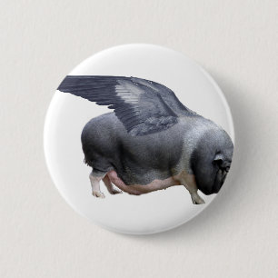 flying pig 2 inch round button