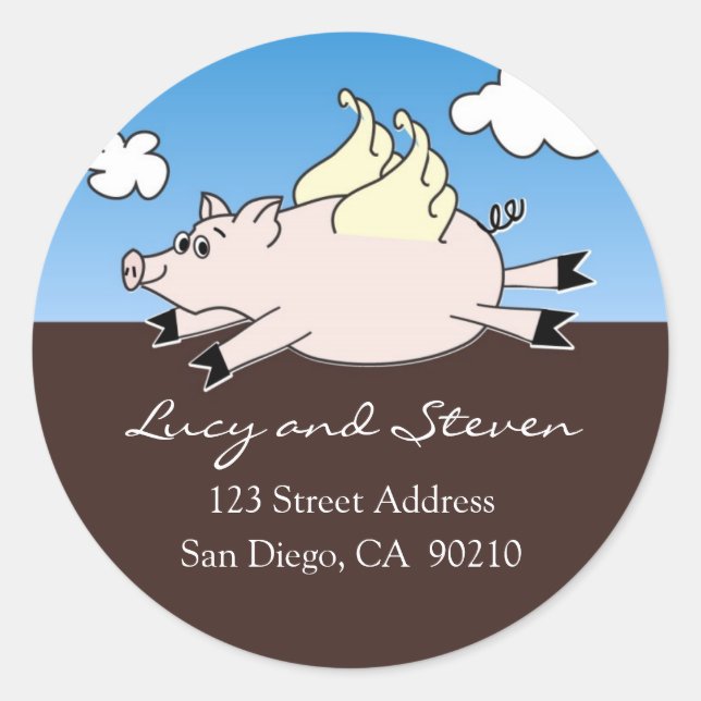 Flying Pig Address Labels (Front)