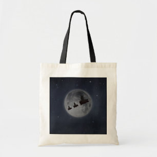 Flying Pig and Piglets across full moon Tote Bag