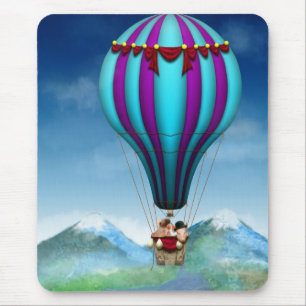 Flying Pig - Balloon - Up up and Away Mouse Pad
