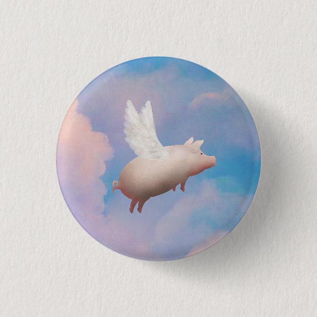 flying pig button (Front)