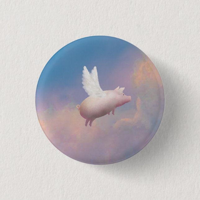 flying pig button (Front)