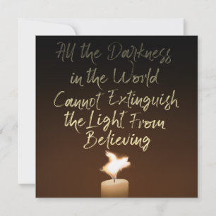 Flying Pig Candle Flame Card