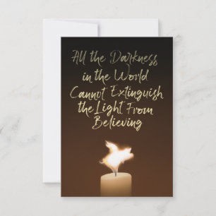 Flying Pig Candle Flame Card