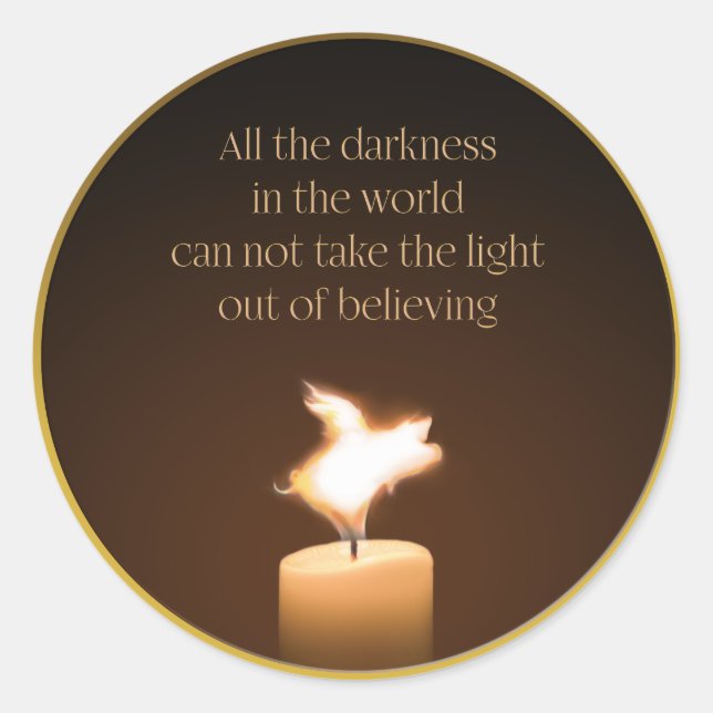 Flying Pig Candle Flame Classic Round Sticker (Front)