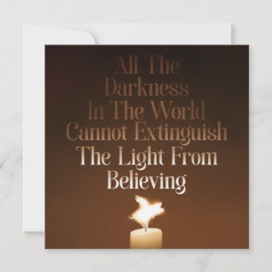 Flying Pig Candle Flame Flat Greeting Card