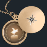 Flying Pig Candle Flame Gold Plated Necklace<br><div class="desc">A candle flame in the form of a flying pig illuminates the darkness with hope. For more impossibly uplifting and fun gifts and products visit www.zazzle.com/pigsofafeather. Take yourself to where pigs grow wings at instragram.com/pigsofafeather. Give me an oink through Zazzle chat or hello@pigsofafeather with any questions or comments.</div>