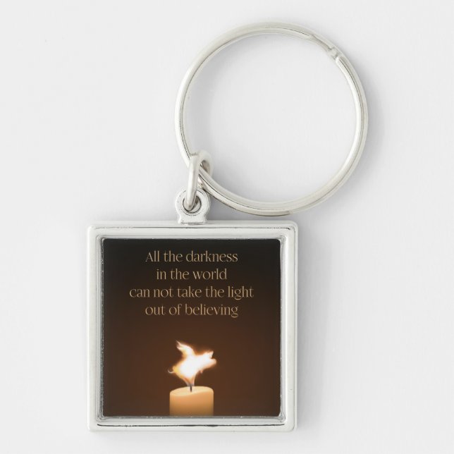 Flying Pig Candle Flame Keychain (Front)