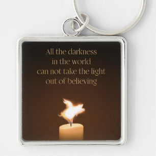 Flying Pig Candle Flame Keychain