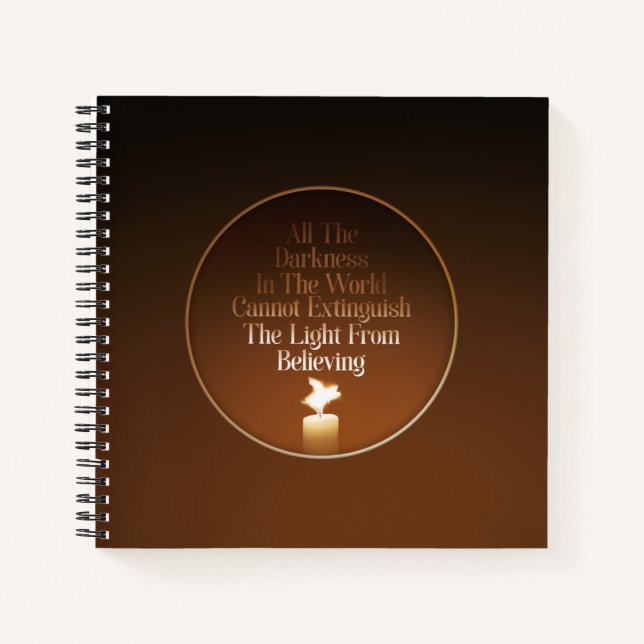 Flying Pig Candle Flame Notebook (Front)