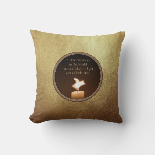 flying pig candle flame pillow (Front)