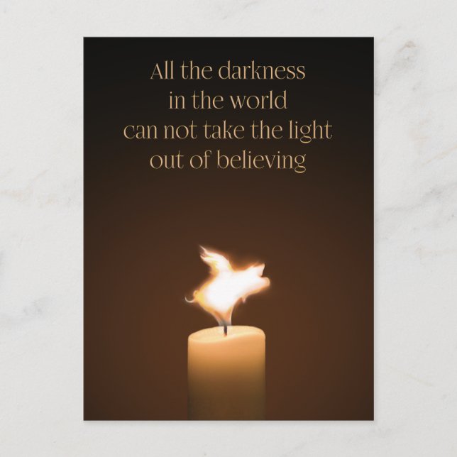 Flying Pig Candle Flame Postcard (Front)