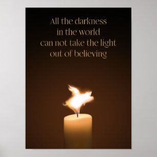 Flying Pig Candle Flame Poster