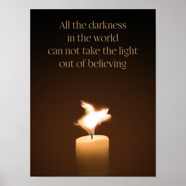 Flying Pig Candle Flame Poster (Front)