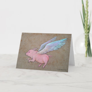 flying pig card