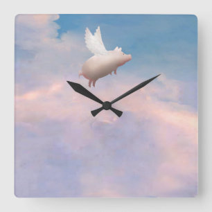 flying pig clock
