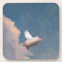 flying pig coasters