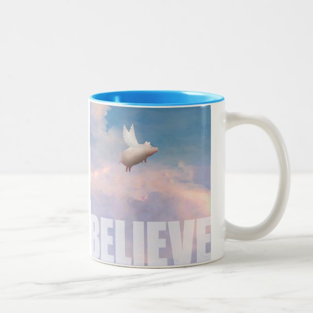 flying pig coffee mug (Right)