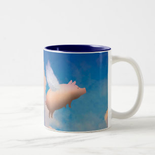 flying pig coffee mug