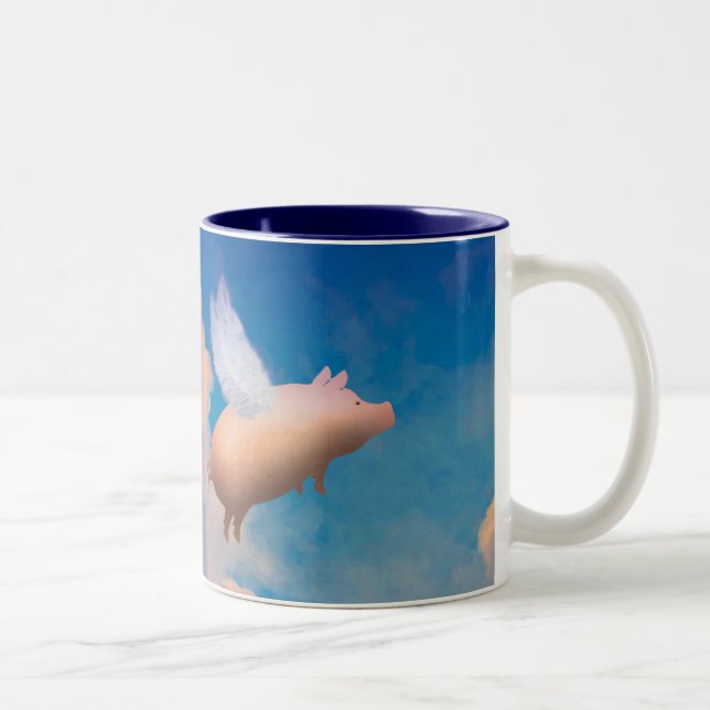 flying pig coffee mug (Right)