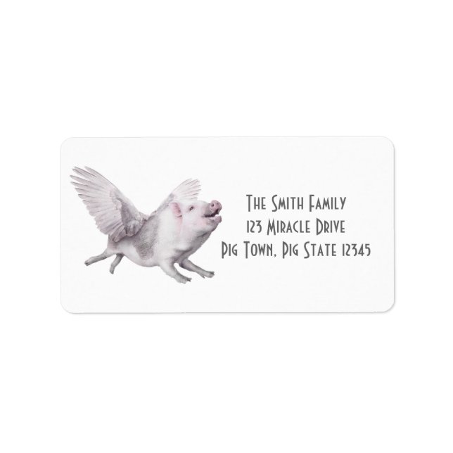 Flying Pig Creative Address Labels When Pigs Fly (Front)