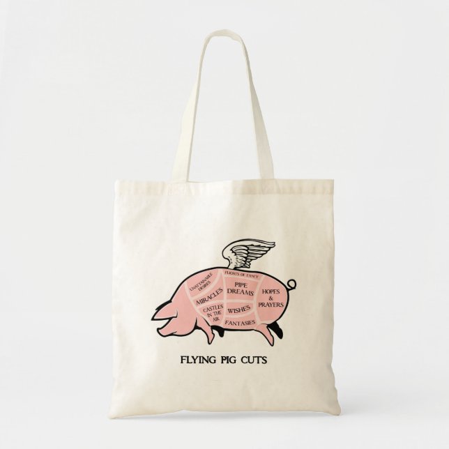 Flying Pig Cuts Tote Bag (Front)