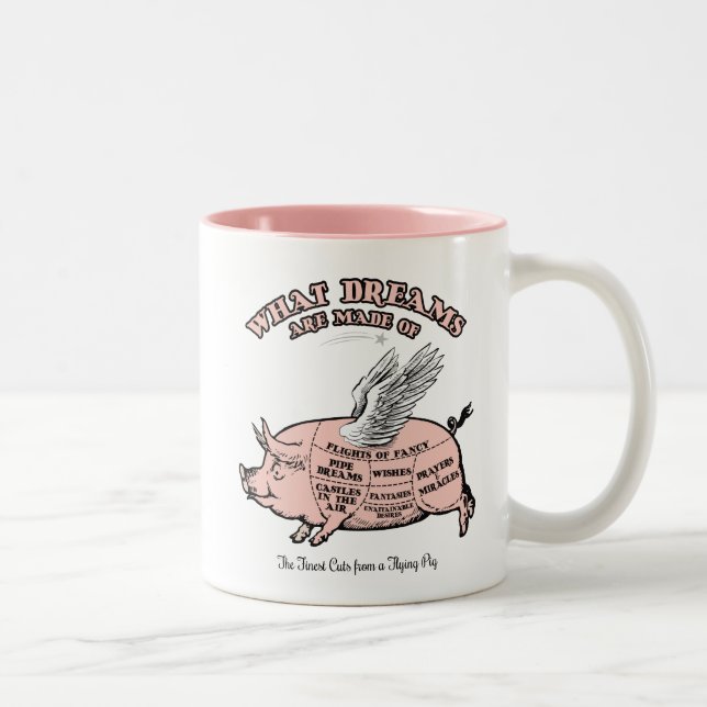 Flying Pig Cuts Two-Tone Coffee Mug (Right)