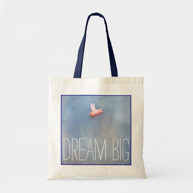Flying Pig-Dream Big Tote Bag (Front)