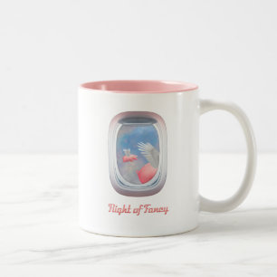 Flying Pig Flight Two-Tone Coffee Mug