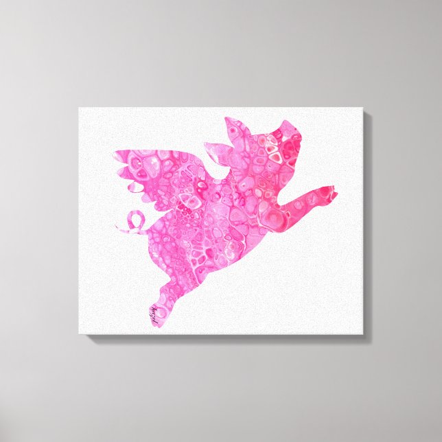 Flying Pig Gifts, When pigs fly, Flying Pig, Pig, Canvas Print (Front)