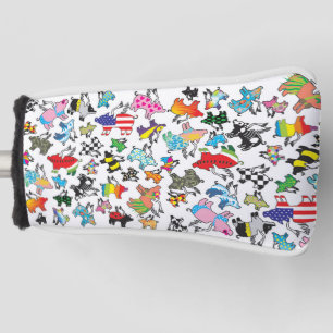 Flying pig golf head cover