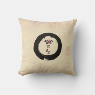Flying Pig-Hope & Faith Throw Pillow