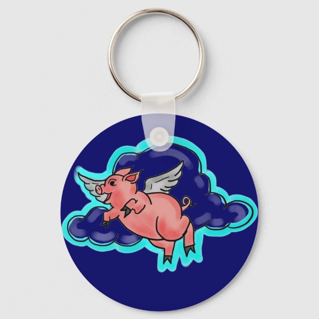 Flying pig keychain (Front)