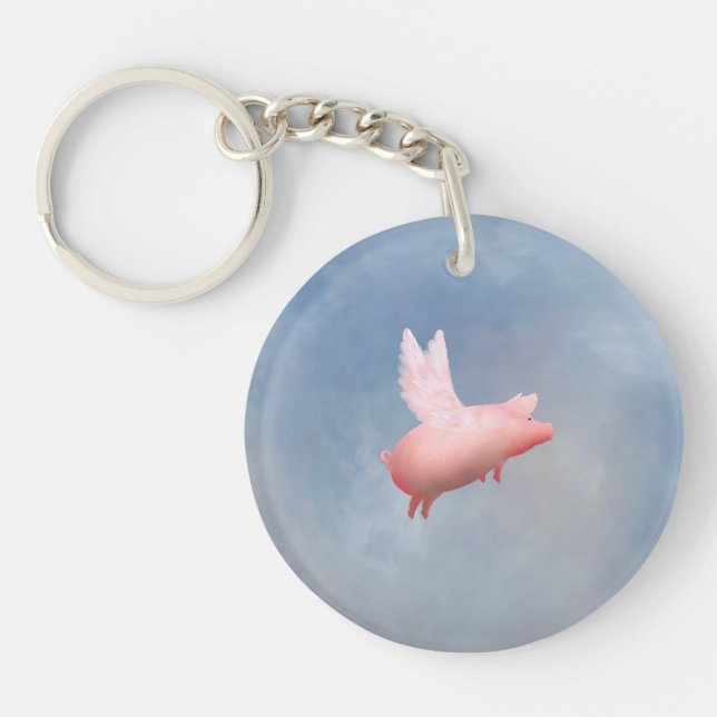 Flying Pig Keychain (Front)