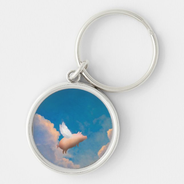 flying pig keychain (Front)