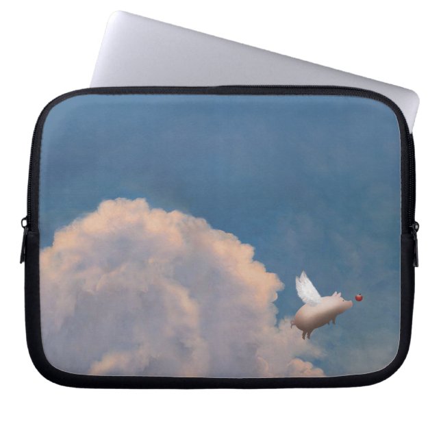 flying pig laptop sleeve (Front)