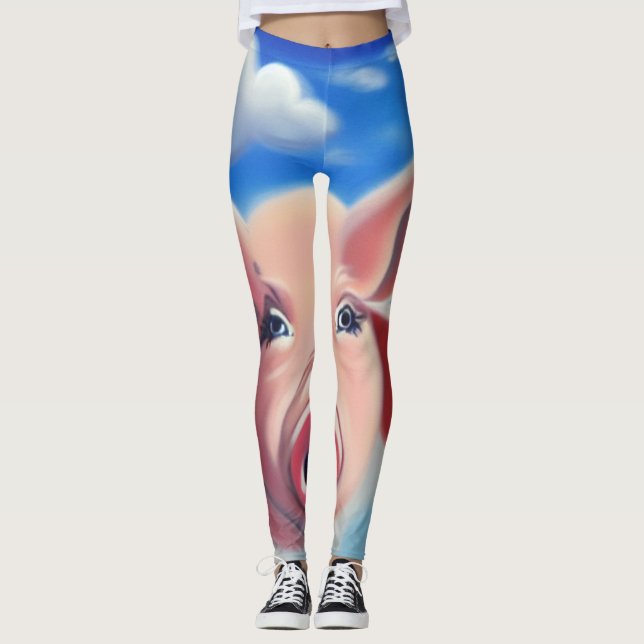 Flying Pig Leggings (Front)