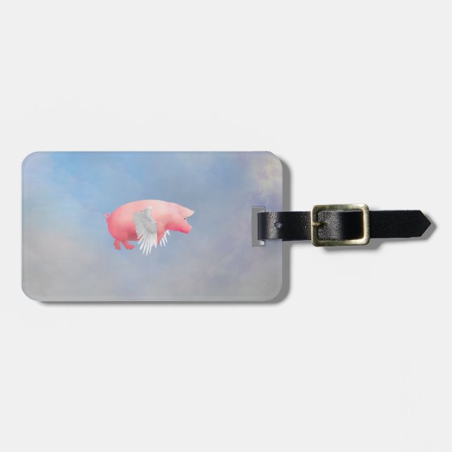 Flying Pig Luggage Tag (Front Horizontal)