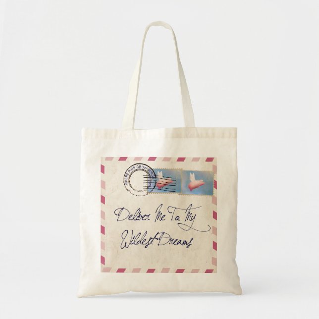 Flying Pig Mail Tote Bag (Front)