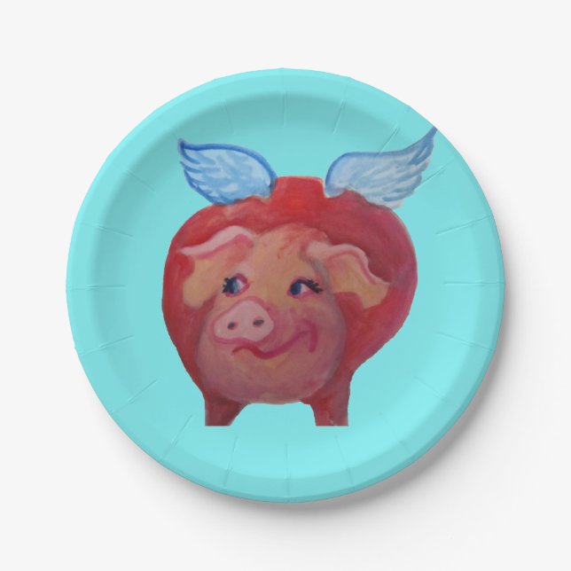 flying pig paper plate (Front)
