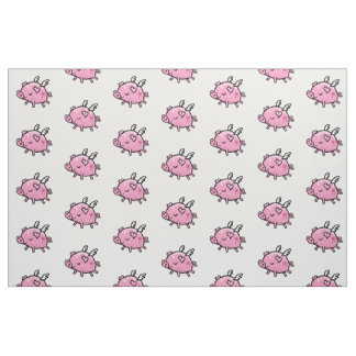 Flying pig pattern fabric